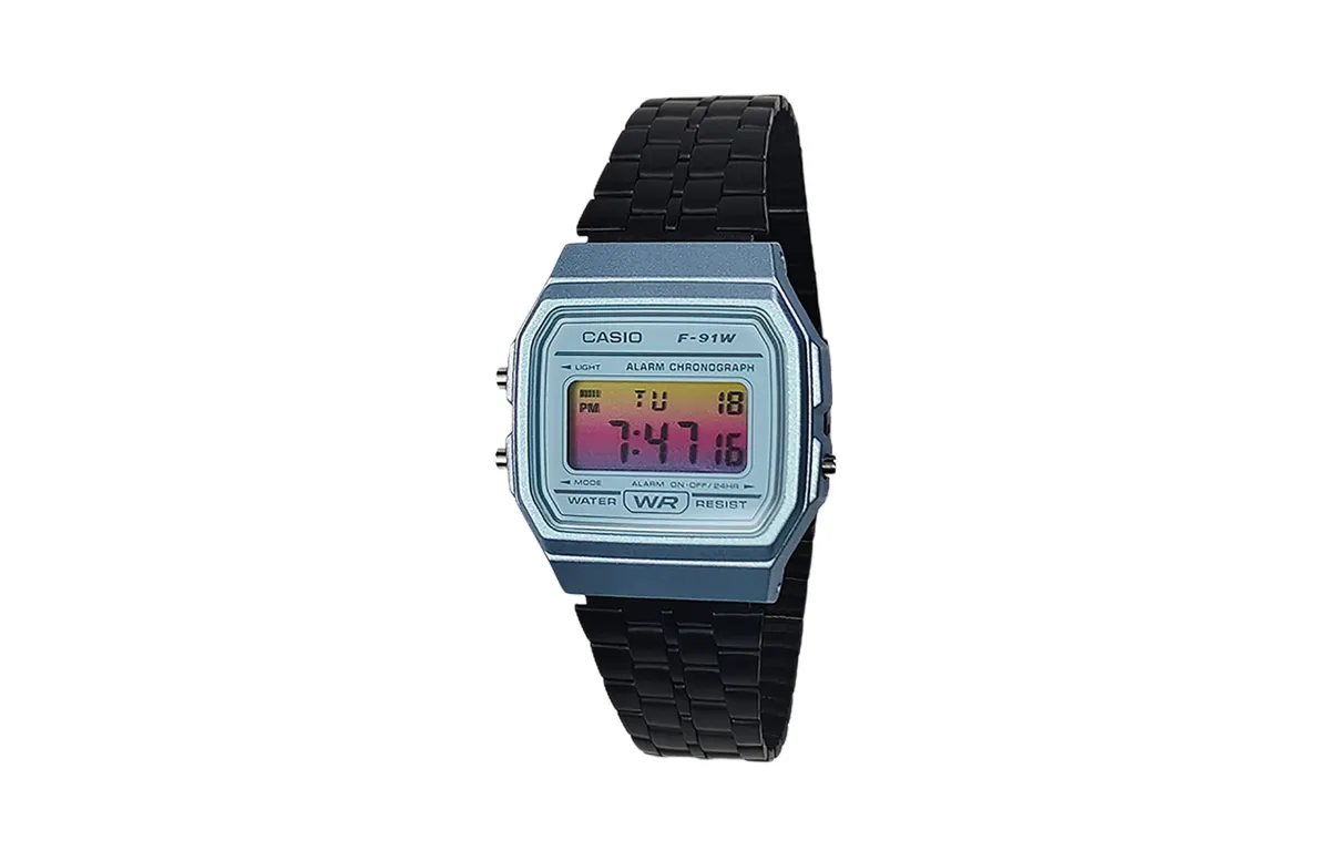 CASIO Custom Collection Quartz Movement Stainless Steel Strap Watch Men's Watches Blue Dial