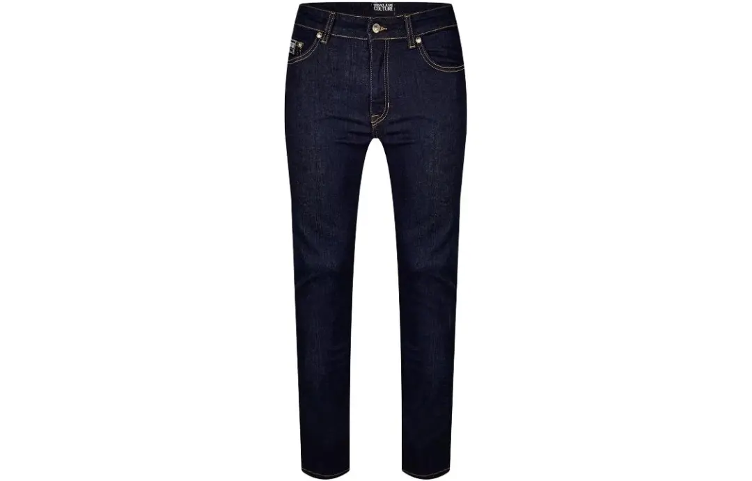 VERSACE JEANS COUTURE Jeans Men's Dark Blue Moderate Slim Fit Pants