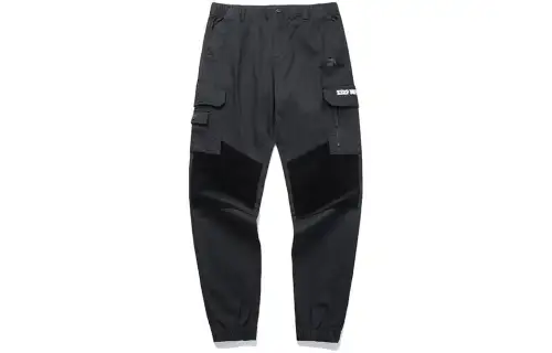 ANTA Life Collection Knitted Sweatpants Men's Black Moderate Cuffed Pants