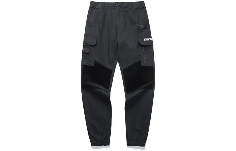 ANTA Life Collection Knitted Sweatpants Men's Black Moderate Cuffed Pants
