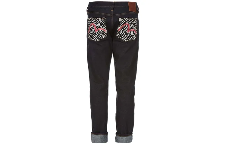 EVISU Jeans Men's Denim Blue Moderate Straight Fit Pants