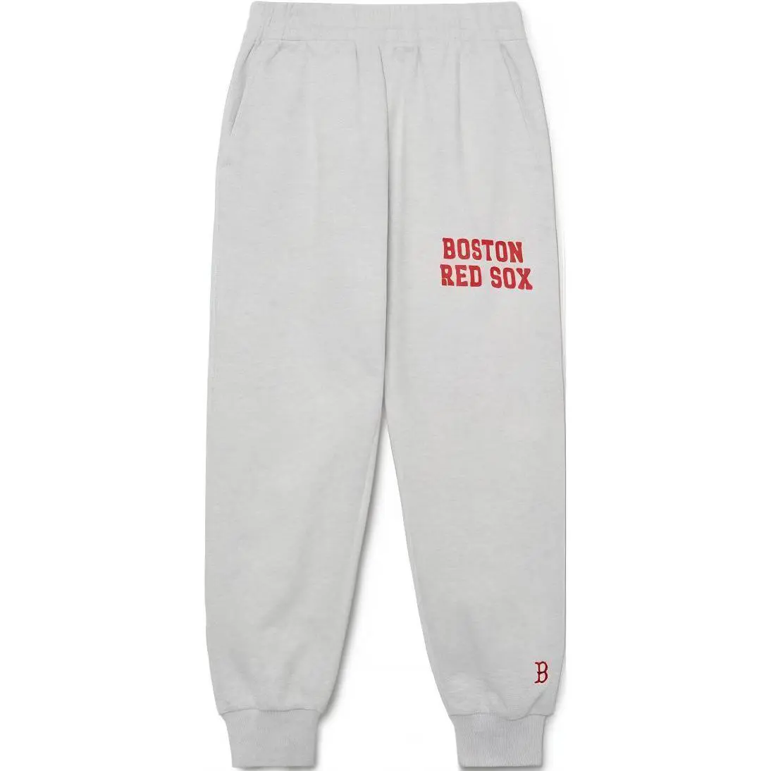 MLB Boston Red Sox Knitted Sweatpants Unisex Gray Moderate Cuffed Pants