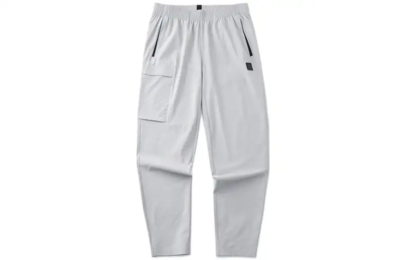 ANTA Casual Pants Men's Gray Moderate Straight Fit Pants