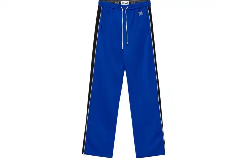 LOEWE FW23 Knitted Sweatpants Men's Klein Blue