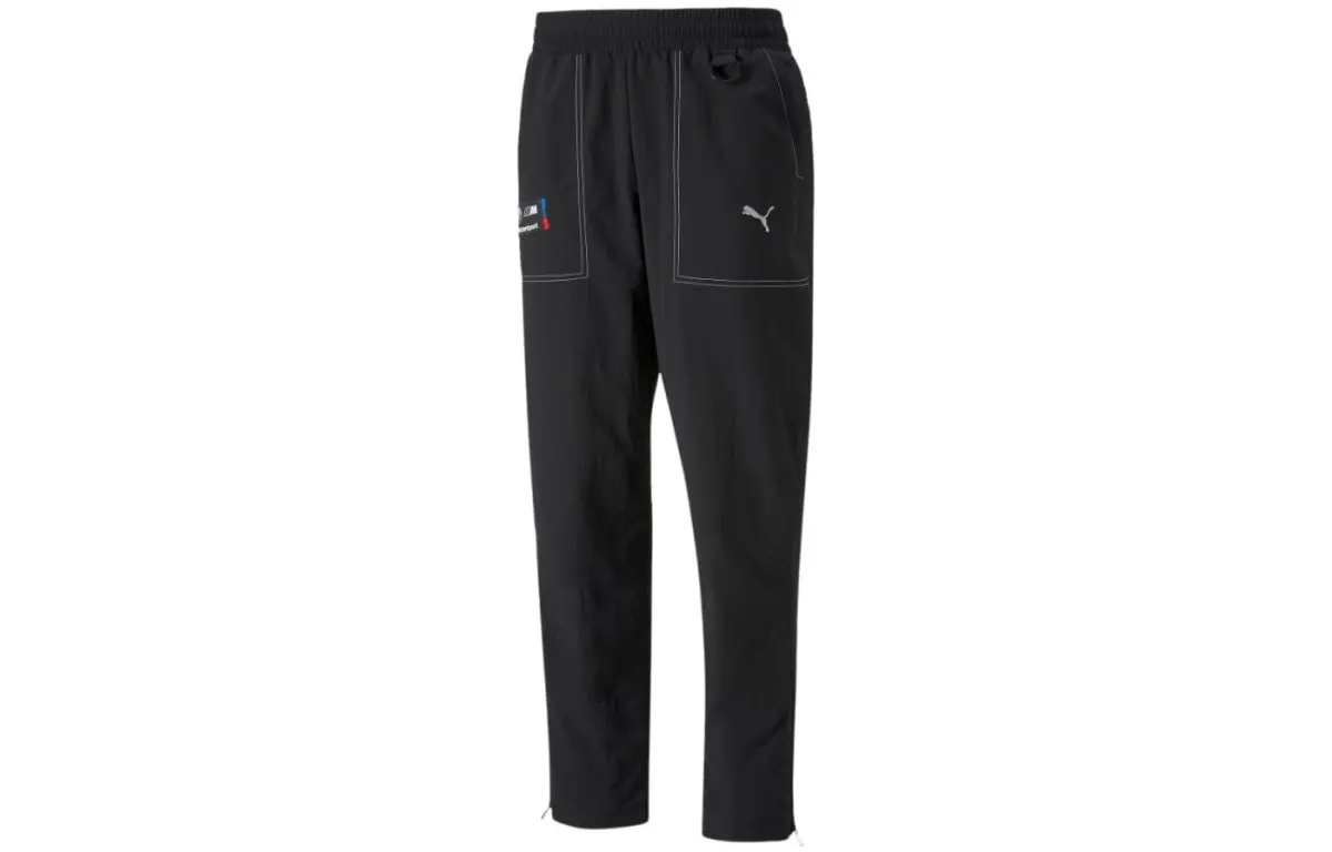 PUMA FERRARI RACE AOP Knitted Sweatpants Men's Black Moderate Straight Fit Pants