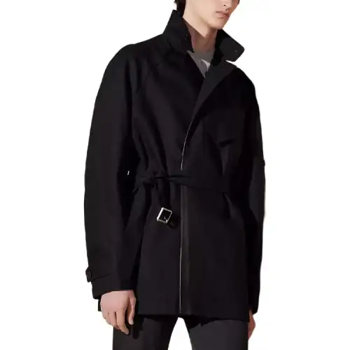 HERMES FW24 Trench Coat Men's Black