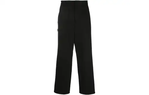 PRADA Casual Pants Men's Black Moderate Wide Leg Pants