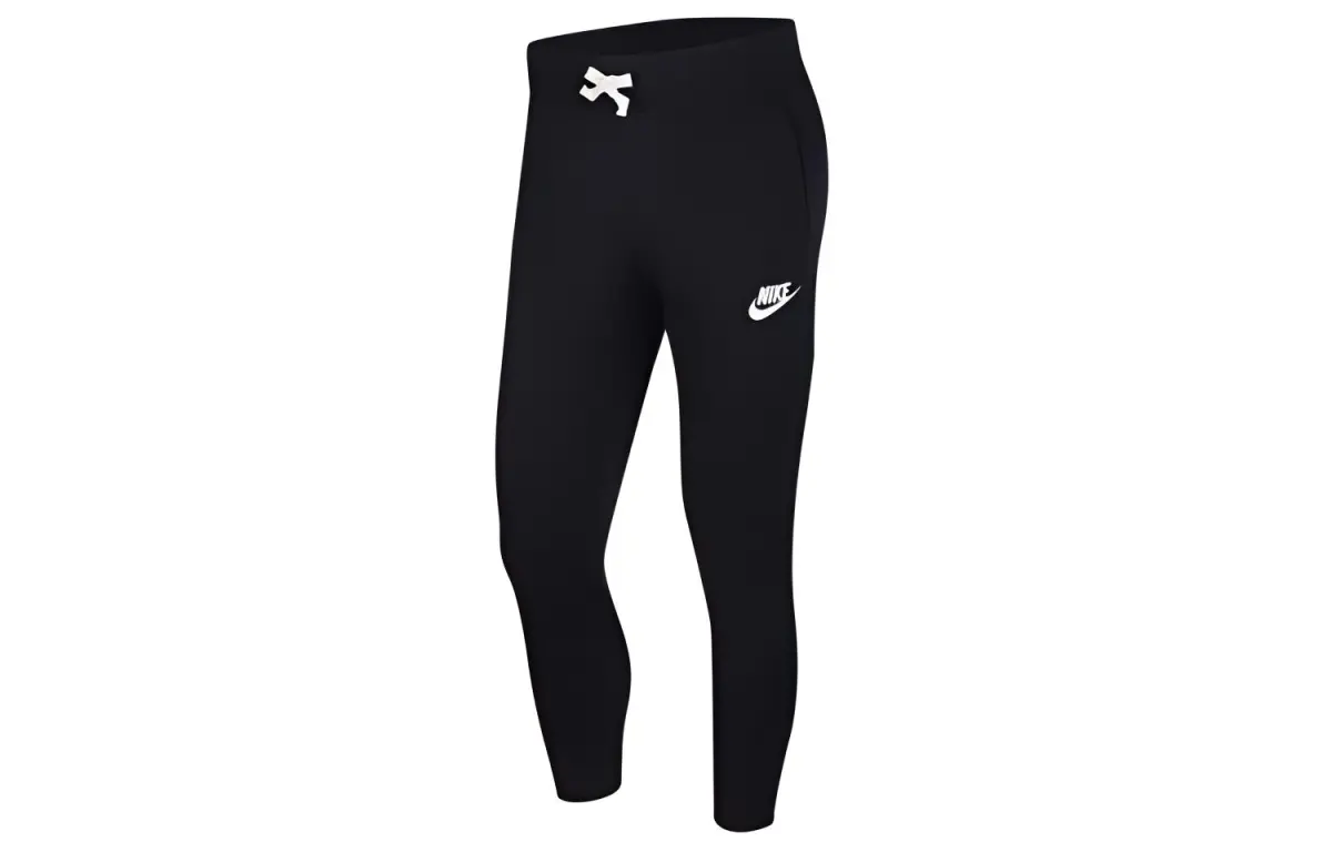 Nike Knitted Sweatpants Men's Black Moderate Straight Fit Pants