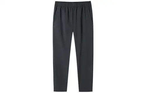 ANTA Knitted Sweatpants Men's Black Moderate Straight Fit Pants