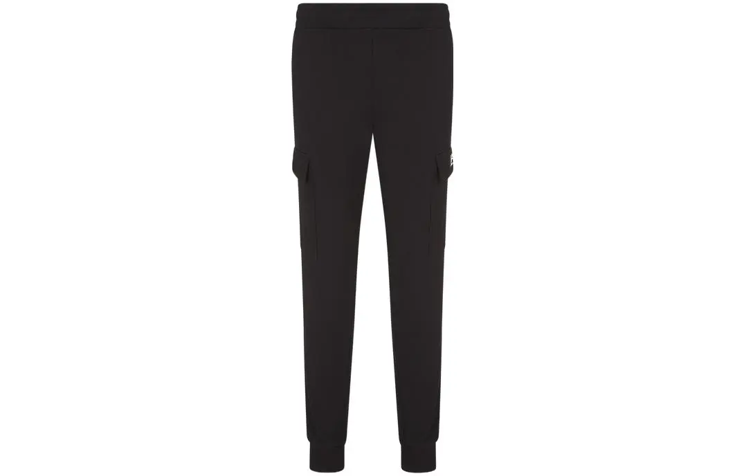Ea7 EMPORIO ARMANI Logo Printed Elasticated Waistband Cargo Trousers