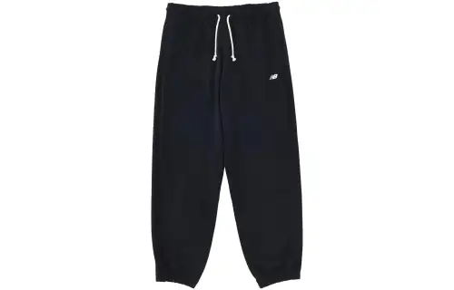 New Balance Knitted Sweatpants Men's Black Moderate Cuffed Pants