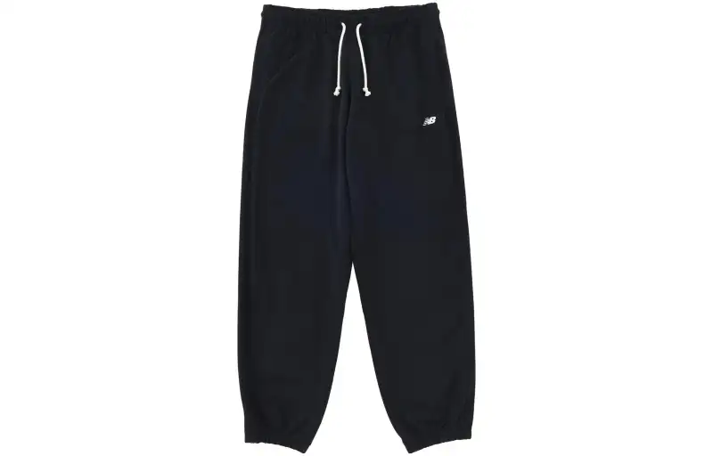 New Balance Knitted Sweatpants Men's Black Moderate Cuffed Pants