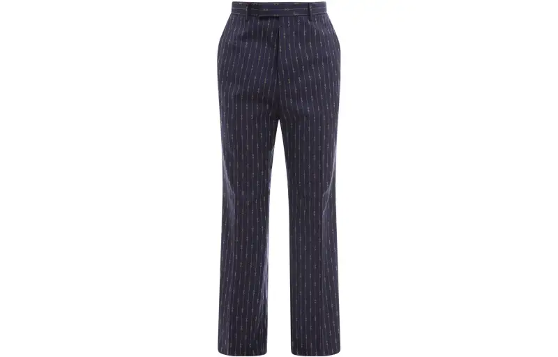 GUCCI Casual Pants Men's Blue Moderate Straight Fit Pants