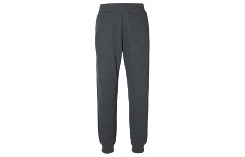 UNIQLO Thermal Solid Color Elastic Cuff Fleece Lined Knitted Sweatpants Unisex Dark Gray