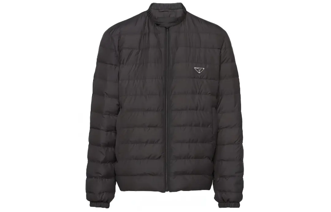 PRADA Short Polyester Down Jacket Jackets & Coats Men's Black