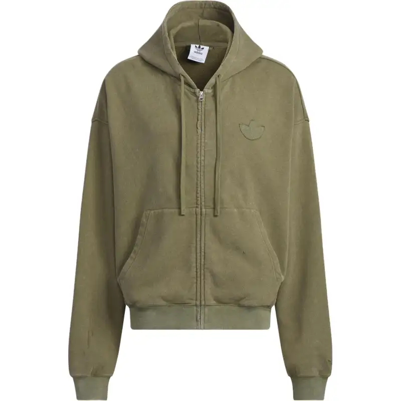 Adidas Originals WASHED HOODED JACKET Jackets & Coats Men's Strata Olive Green
