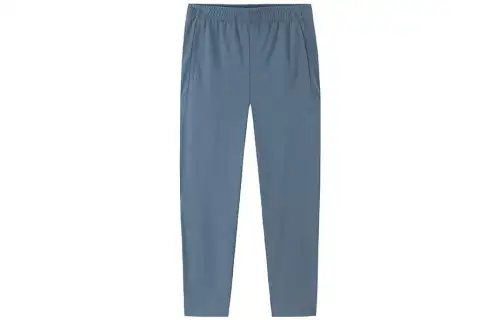 ANTA Variety Training Collection Knitted Sweatpants Men's Whale Fin Blue Thin Cuffed Pants
