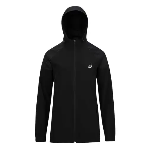 ASICS Trench Coats Unisex Black Hooded Moderate