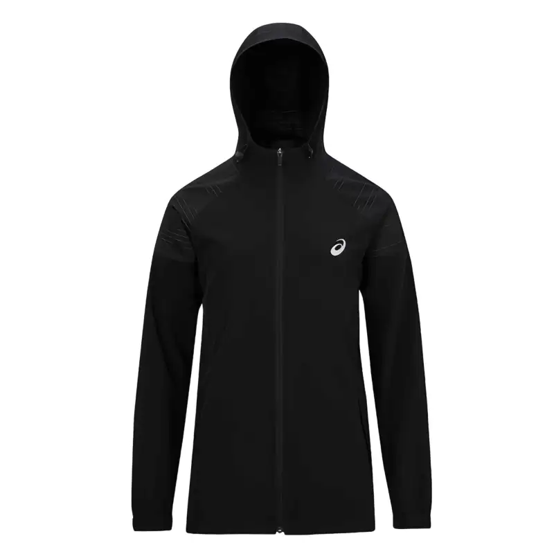 ASICS Trench Coats Unisex Black Hooded Moderate