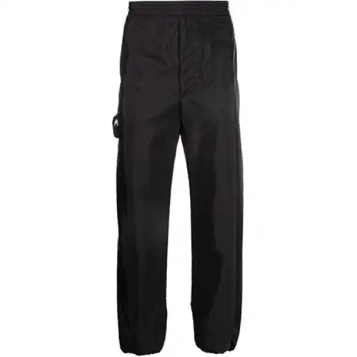 PRADA Casual Pants Men's Black Moderate Straight Fit Pants