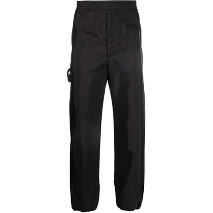 PRADA Casual Pants Men's Black Moderate Straight Fit Pants