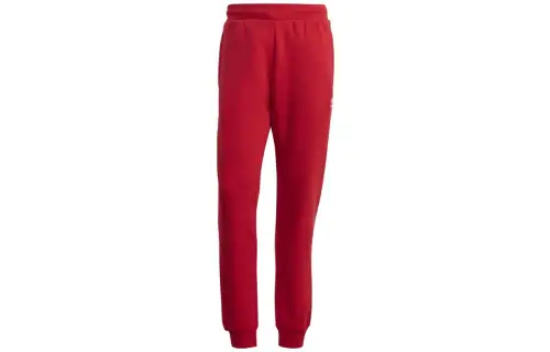 Adidas Originals Knitted Sweatpants Men's Red Moderate Cuffed Pants