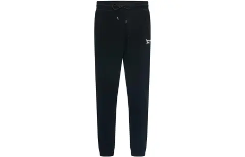 Reebok Knitted Sweatpants Unisex Black Moderate Cuffed Pants