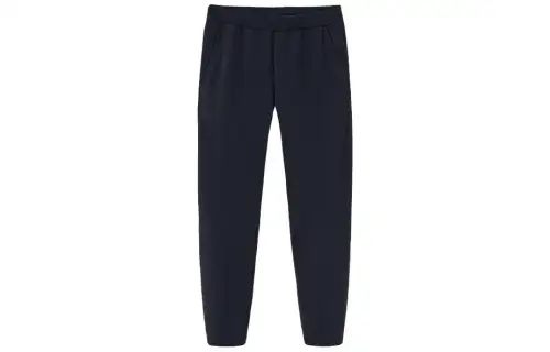 ANTA Champion All Weather Collection Knitted Sweatpants Men's Black Thickened Cuffed Pants
