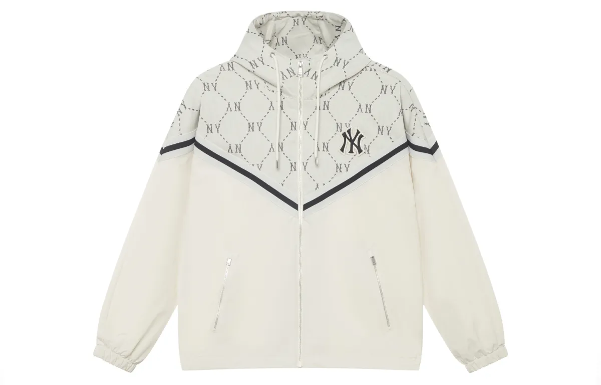 MLB MONOGRAM 24FW Windproof Jacket Unisex Dark Cream
