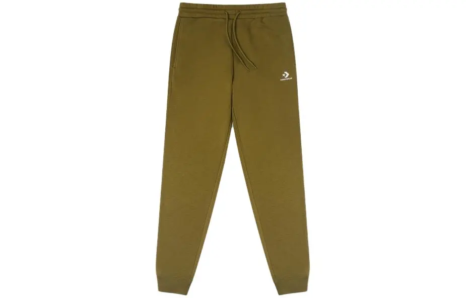 Converse Knitted Sweatpants Unisex Olive Moderate Cuffed Pants