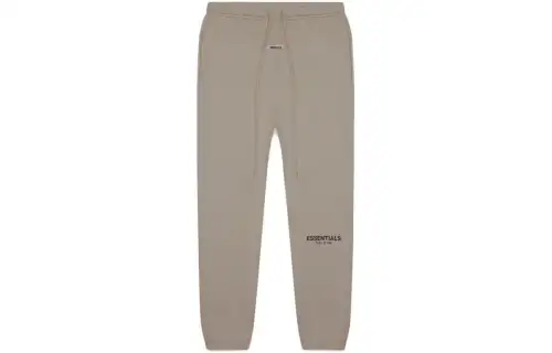 Fear Of God Essentials Letter Pattern Lace Up Fleece Lined Elastic Cuff American Heavyweight Knitted Sweatpants Unisex