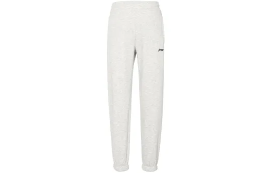 Li Ning Sports Life Collection Solid Color Elastic Waistband, Elastic Cuff, Long, Fleece Lined Knitted Sweatpants Men's