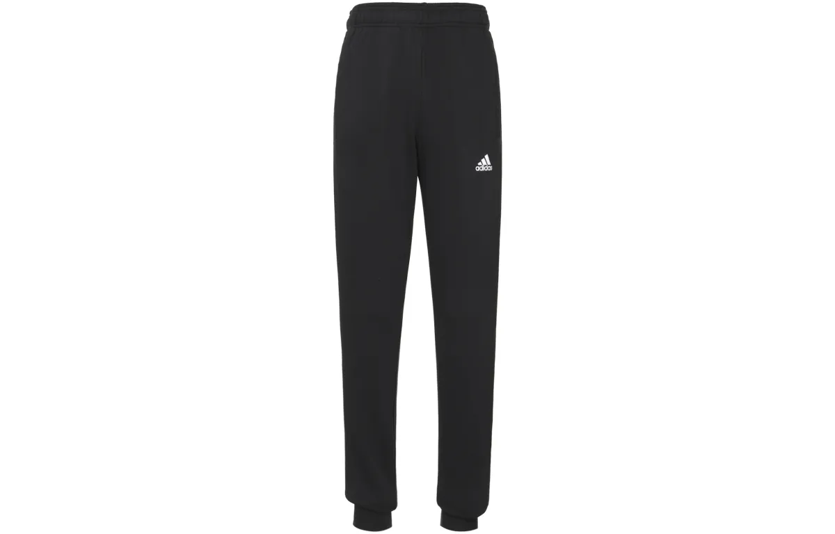 Adidas Knitted Sweatpants Men's Black Moderate Cuffed Pants