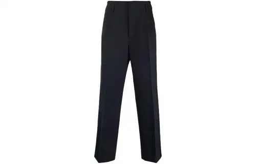pressed-crease straight-leg trousers