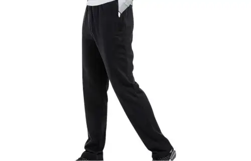 ANTA Casual Pants Men's Black Moderate Straight Fit Pants