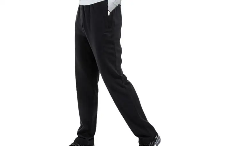 ANTA Casual Pants Men's Black Moderate Straight Fit Pants