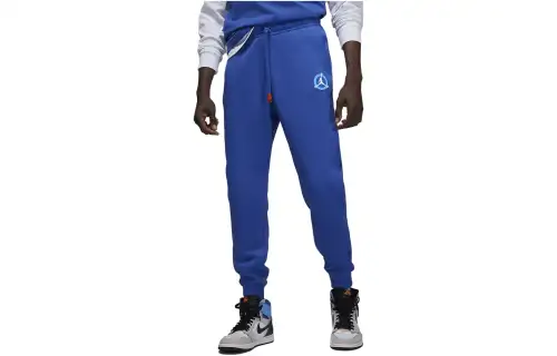 Jordan Flight MVP Knitted Sweatpants Men's Royal Blue Moderate Cuffed Pants