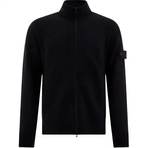 STONE ISLAND Logo Patch Knit Cardigan