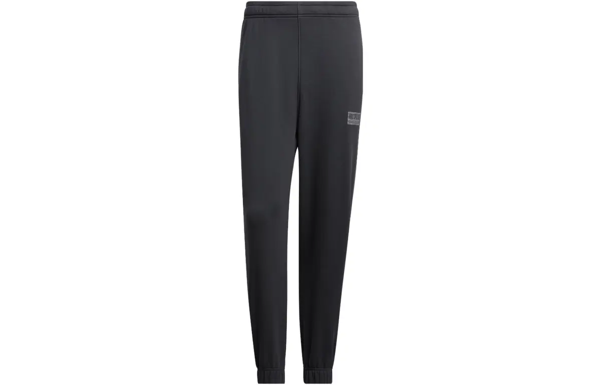 Adidas Knitted Sweatpants Men's Carbon Black Moderate Cuffed Pants