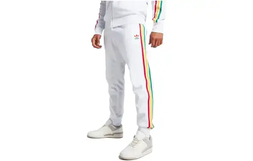 Adidas Originals Knitted Sweatpants Men's White Moderate Cuffed Pants