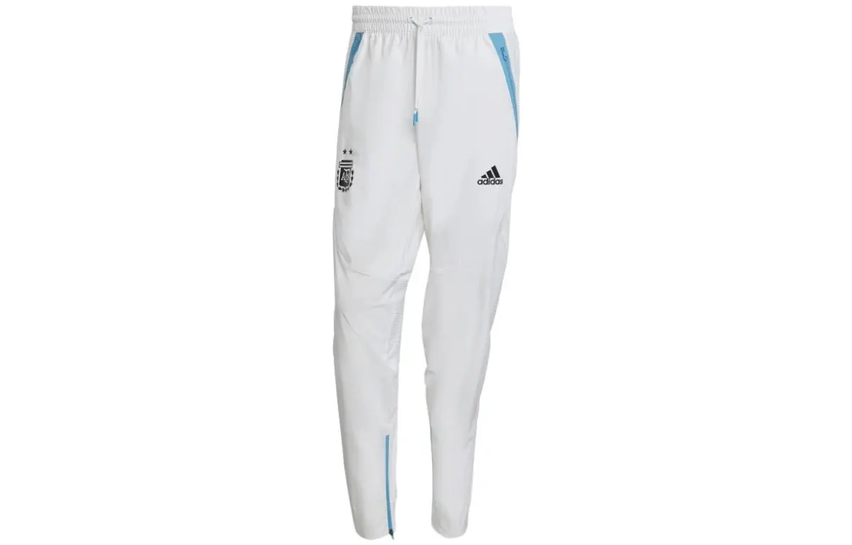 Adidas Knitted Sweatpants Men's White Moderate Cuffed Pants