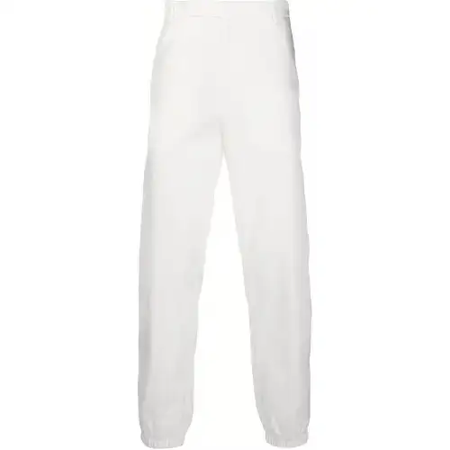 PRADA Casual Pants Men's White Moderate Straight Fit Pants