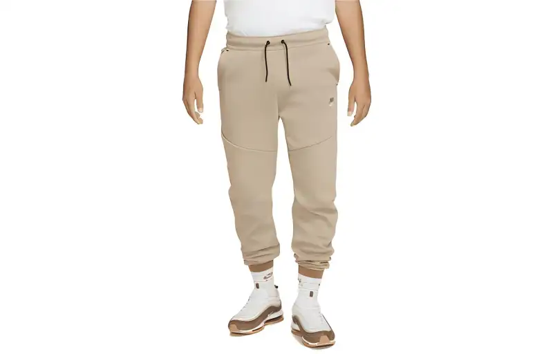 Nike Knitted Sweatpants Men's Khaki Moderate Cuffed Pants