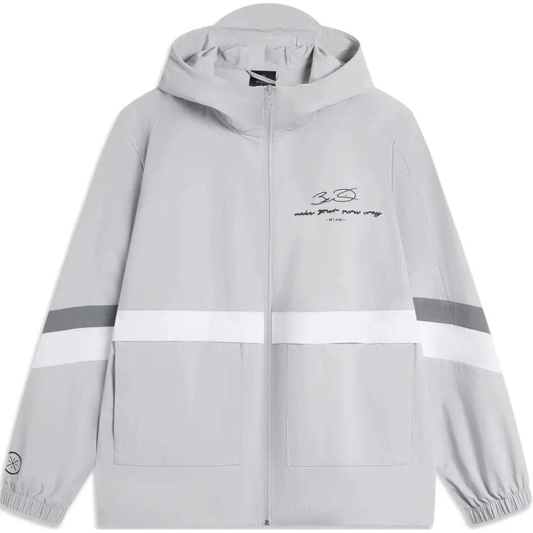 Li Ning Trench Coat Men's Mist Gray
