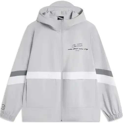 Li Ning Trench Coat Men's Mist Gray