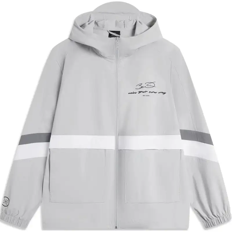 Li Ning Trench Coat Men's Mist Gray