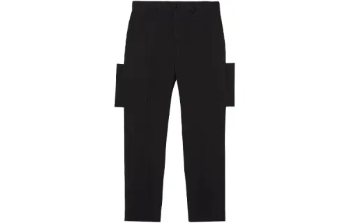 Burberry Panel Detail Grain De Poudre Wool Tailored Trousers