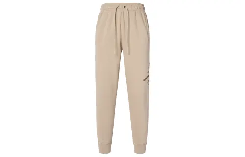 Jordan Essentials Logo Print Lace Up Casual Fleece Lined Elastic Cuff Knitted Sweatpants Men's Phellodendron