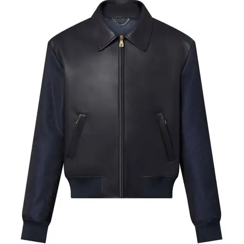 LOUIS VUITTON Leather Mix Blouson