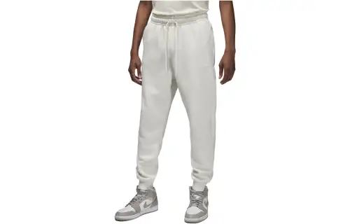 Jordan ESSENTIALS Knitted Sweatpants Men's White Moderate Cuffed Pants